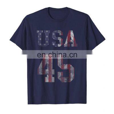 Factory Apparel custom flag screen printing white T-shirt for men