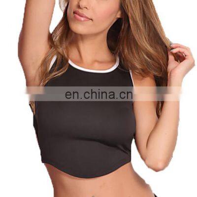 Sleeve less sexy gym cropped top for lades