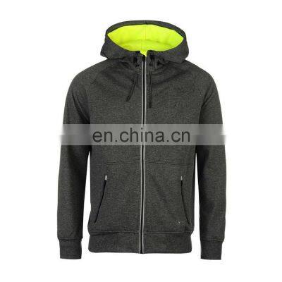 Men's hoodie with Two zipper pockets full zip up cotton street wear sleek design with standing collar hoodie for men