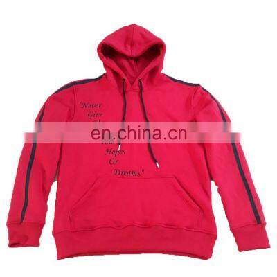 Hot sale Pullover hoodie for men and women custom made 100% cotton Fleece sweatshirts with straps on arms hoodies