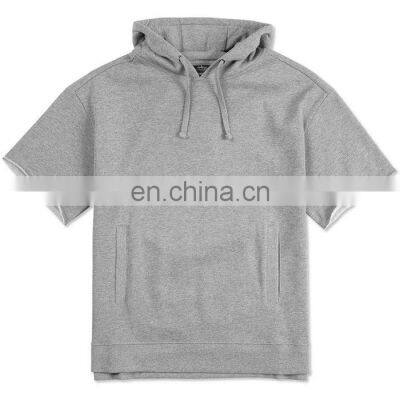 Custom logo Short sleeve light Hoodies & sweatshirts Casual jumper men's hooded custom Embroidery 3D Puff Printing