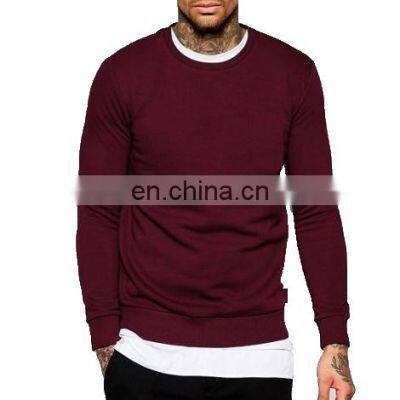 Latest design OEM pullover sweatshirt for men custom made Crew neck fleece sweatshirts with 3d puff printing logo option
