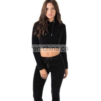 Casual Fashion 2022 Women Blank Cotton Sweatshirt Girls Custom Cropped Top Hoodies hot seller amazon