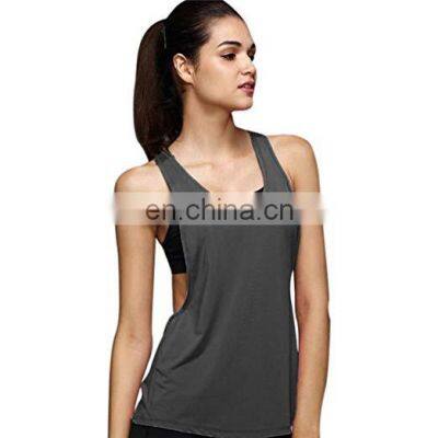 Latest Wholesale Quick Dry Women's Fitness Deep Cut Loose Vest Sports Gym Tank Top Factory made Cotton spandex best for gym