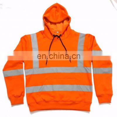 Sialwings High Visible Pullover Fluorescent Safety Hoodie For Men Hi Vis Winter Work Clothing