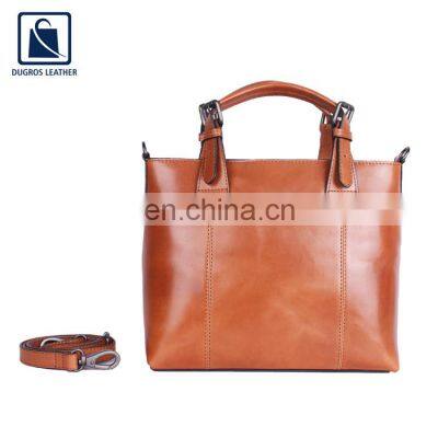 Eye Catching Design Attractive Pattern Anthracite Fitting Stylish Look Fashion Designer Genuine Leather Handbag for Women