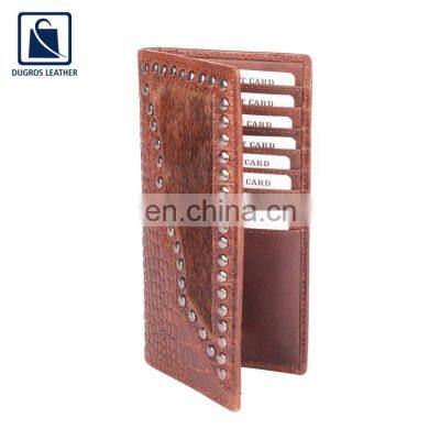 New Design High Black Fitting Cotton Lining Material Vintage Style Genuine Leather Women Wallet at Reliable Market Price