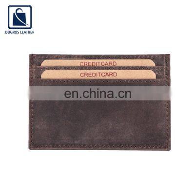 Wholesale Handmade Vintage Unisex Eye Catching Design Men Genuine Leather Card Case Holder/ Credit Card Holders