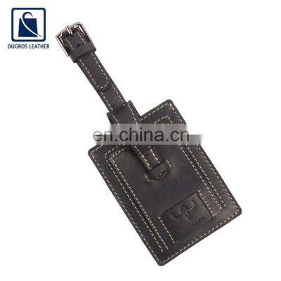 Premium Quality Nickle Fitting Buckle Closure Type Fashion Style Genuine Leather Luggage Tag from Indian Manufacturer