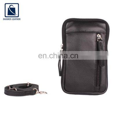 Cotton Lining Material Nickle Fitting Stylish and Luxury Design Genuine Leather Phone Bag for Women