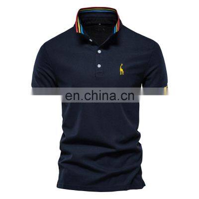 Factory Custom Blank Plain Men Casual Business cotton t shirt Custom Mens Golf Dry Fit Polo Shirts Shirt