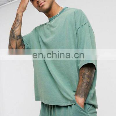 Summer Wear Breathable Short Tracksuit Set 100% Cotton Mens Sport Sweat Blank Tracksuit