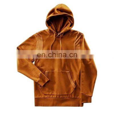 Custom Logo Winter Men Plain Color Simple Velvet Crew Neck Long Sleeve Hoodies Sweatshirt