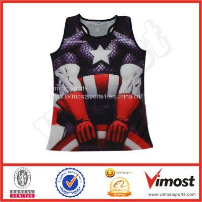 Men's Customized Sublimation Running Singlet of Cool Fashion