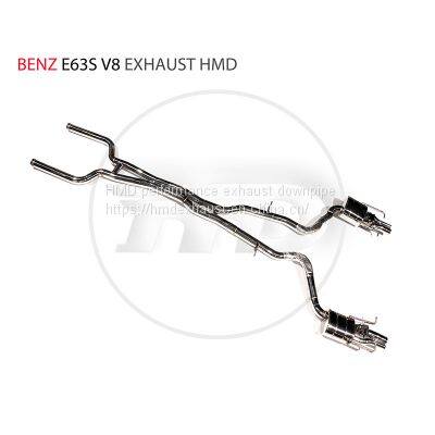 Stainless Steel Exhaust Pipe With Manifold Full Set for Benz E63S V8 Auto Modification Electronic Valve whatsapp008618023549615