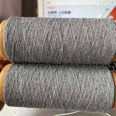 ne6.5s grey recycled cotton Poly 35/65 blended yarn yarn for gloves to Russian market