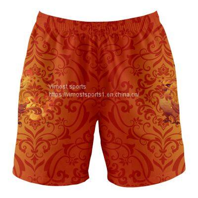 2022 Custom Sublimation Orange Shorts of High Quality