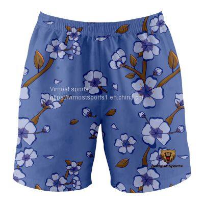 Fashionable Custom Purple Shorts of Elastic on the Waist