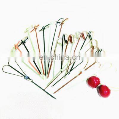custom logo party bamboo disposal knot cocktail picks for sale