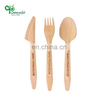 YADA Germany Restaurant Wholesale Disposable Cutlery Set Portable Travel Wooden Cutlery Spoon Fork Vajillas Madera