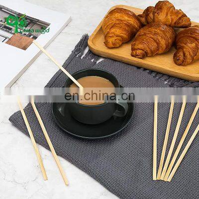 Yada Eco-friendly Disposable Bamboo Stirring Flat Individual Paper Wrapped Bamboo Stir Stick Espresso Coffee Stirrer