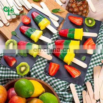 Yada Disposable 93m Wooden Ice Cream Stick Birch Wood Biodegradable Custom Logo Ice Cream Popsicle Sticks