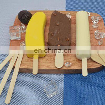 Wholesale 100x popsicle wooden Custom Popsicle ice cream sticks 4 centimeters with logo