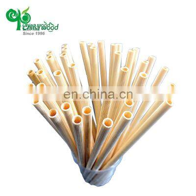 Yada Customized Organic Natural Reusable Biodegradable Jumbo Boba Tea Straw Bamboo Straw Drinking