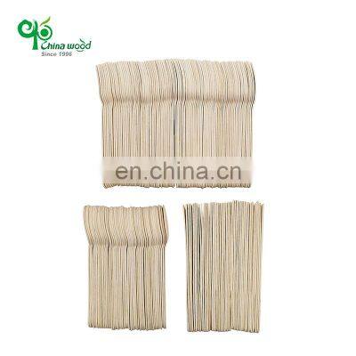 Eco friendly cucharas cubiertos flatware dinnerware kitchen travel utensil sets disposable cutlery wood knife fork spoon