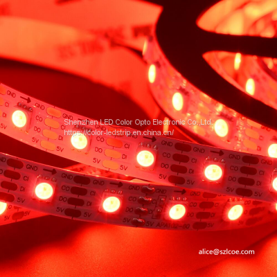 Dreamcolor digital Rgb 72 leds/m Led Light Strip addressable pixel rgb LC8822 Flex Led Strip Light