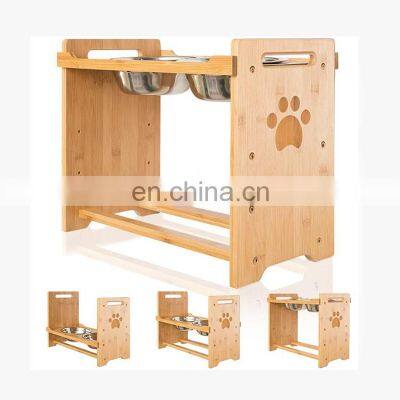 Amazon hot selling wholesale pet food water feeders coated stainless steel dog bowls cat iron with stand dropshipping