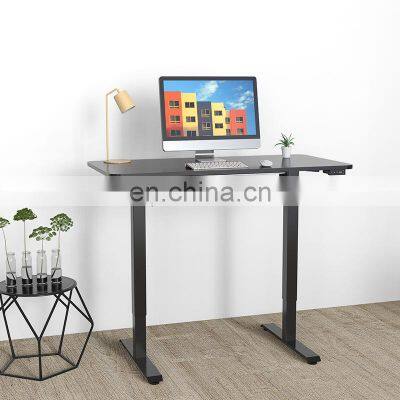 Dual Motor Electric Office Metal Legs Standing Height Adjustable Computer Desk
