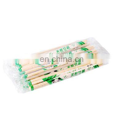 Customized OPP Bag Package Disposable Bamboo Round Chopsticks for Restaurants