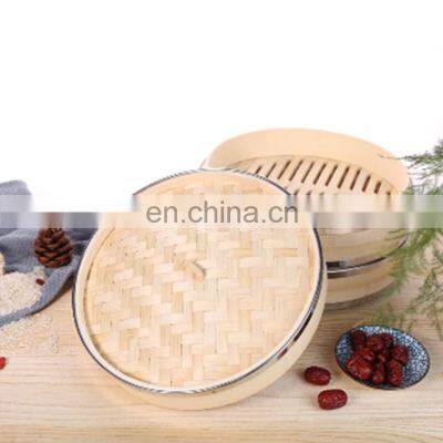 Bamboo kitchen utensils stainless steel food steamer