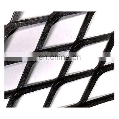 Black Expanded Metal Mesh Concrete In Rhombus Mesh