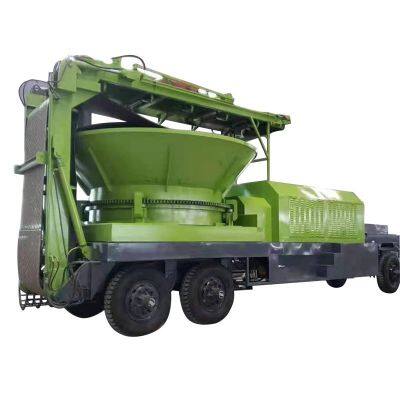 Disk root crusher movable wooden furniture crusher rotary mobile root crusher