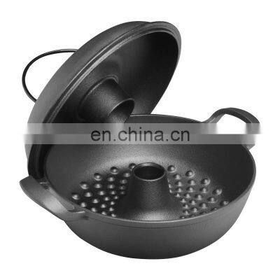 2021 hot sale cast iron pots potatoes baked black ceramic casserole