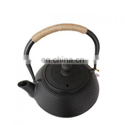 High Quality Wholesale Color Big Heat Resistant Black With Strainer Cast Iron Tea Sets Teapot