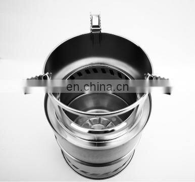 Outdoor stainless steel rocket stove portable windproof wood stove camping folding stove