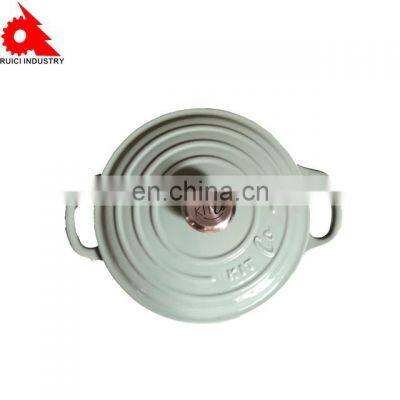 Red French Porridge Nordic Stripe Fire Colorful Saving Steaming Poland Seafood Enamel Pot