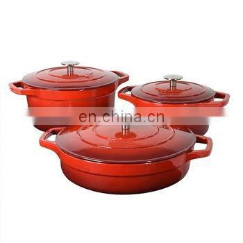 Milk Wholesale Pumpkin Jambalaya Belly Stove Dutch Oven Cast Iron Pot Set