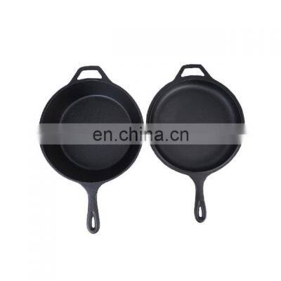 Dalian factory OEM Heavy duty cast iron pots cookware sets high quality skillet nonstick pans