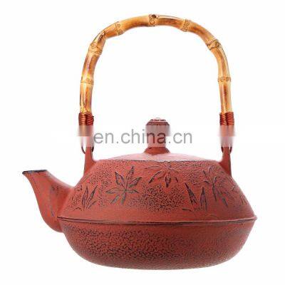 Amazon hot sale Enamel Cast Iron Teapots With Stainless Steel Tea Strainer