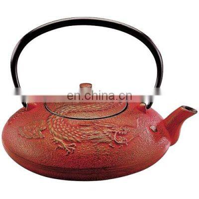 Chinese high quality black enamel 600ml cast iron tea pot