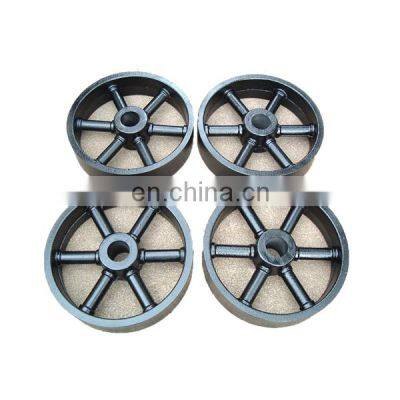 Wheels Cast Iron Industrial 6 Inch Cast Iron Fly Railway Wheel