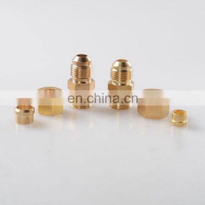 Brass pipe nipple pipe fitting reducing tee joint tube pipe fitting connector