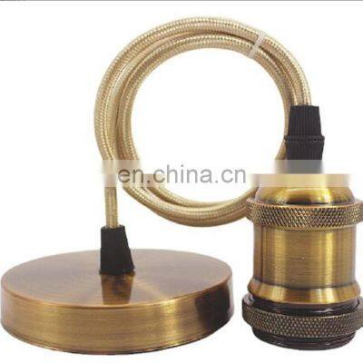 Retro Chandelier Hanging Wire Hanging Aluminum Lamp Head E27 Large Screw Lamp Holder