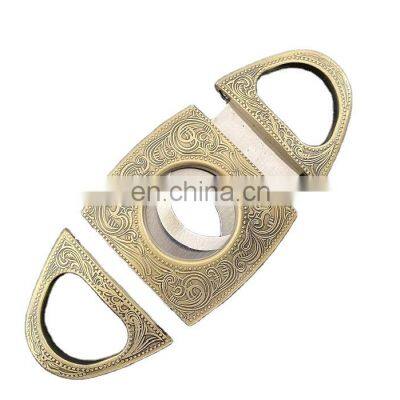 Stainless Steel Cigar Scissors Double Blade Knife Cigar Cutter Customized Logo