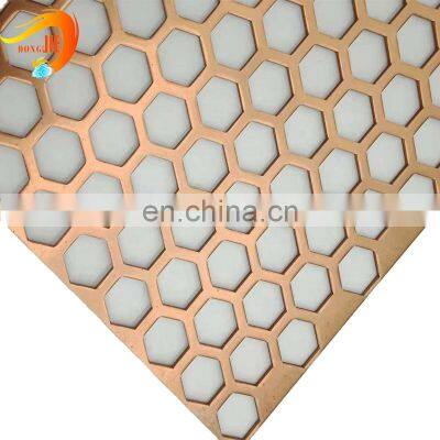 Hexagonal Hole Stainless Steel 304 Perforated Metal Sheet 4' X 8'