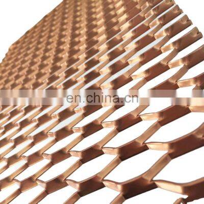 Decorative Protective Safety Fence Diamond Aluminum Expanded Metal Mesh